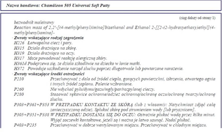 Szpachla Soft 1,85 kg Chamaleon