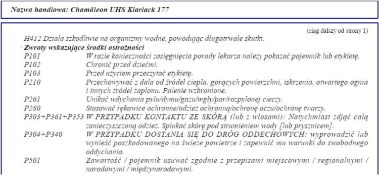 Lakier bezbarwny BLACK LINE 177 CHAMALEON