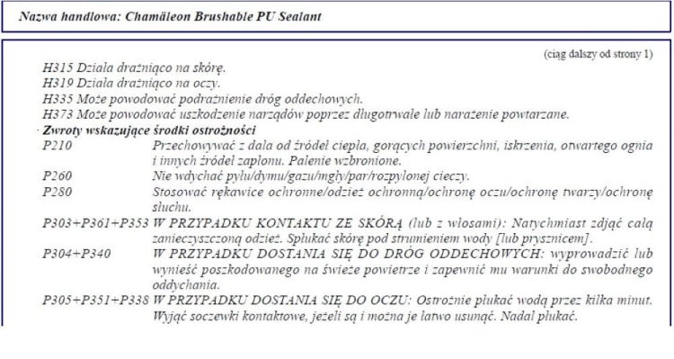 Masa PU na pędzel 850 ml Chamaleon
