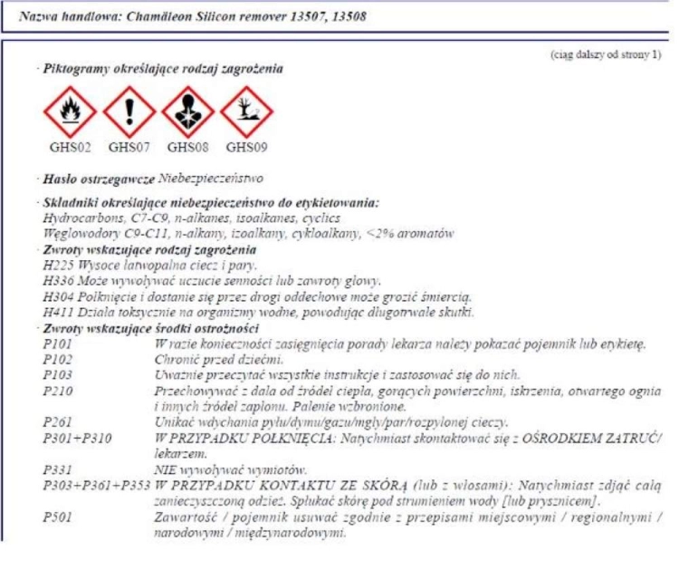 Zmywacz silikonowy 1L Chamaleon 350