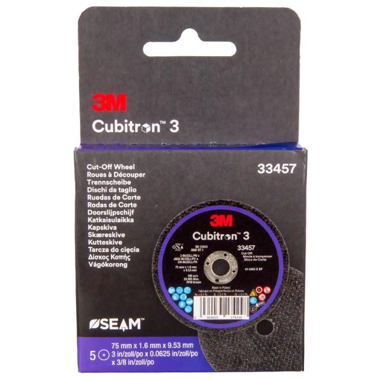 Tarcza do cięcia 75 mm x 1,6 mm x 9,53 mm 3M Cubitron 3 33457
