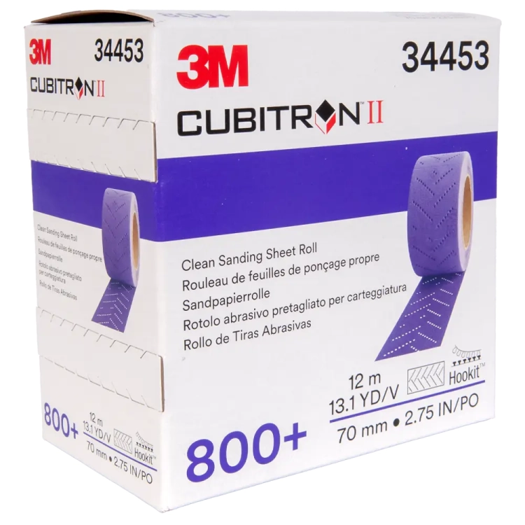 Arkusz ścierny na siatce w rolce 800+ 3M Cubitron II Hookit 737U 70 mm x 12 m 34453