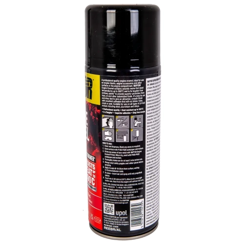 Lakier do silnika jasny czerwony spray 363 ml odporny na temperaturę do 300°C RAPTOR Engine Enamel U-POL REEBR/AL