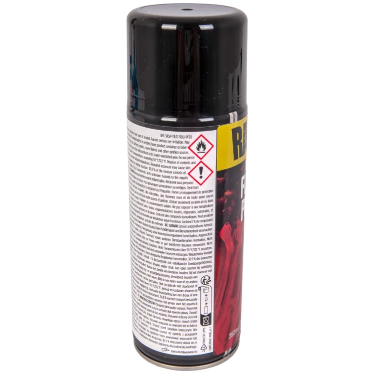 Lakier do układów wydechowych czerwony mat spray 352 ml odporny na temperaturę do 1000°C RAPTOR Flame Proof U-POL RFLFR/AL