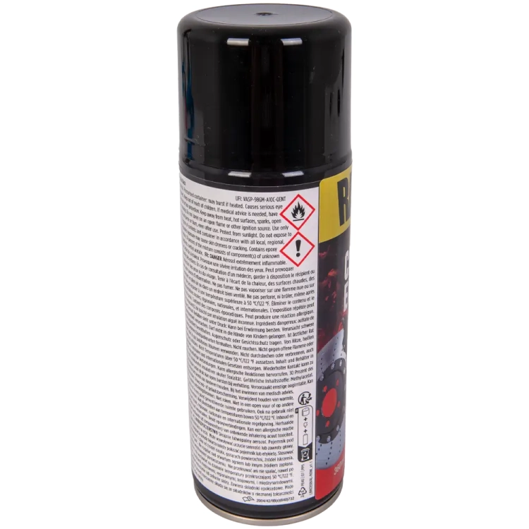 Lakier do zacisków czarny satynowy spray 360 ml odporny na temperaturę do 500°C RAPTOR Caliper Enamel U-POL RCESB/AL