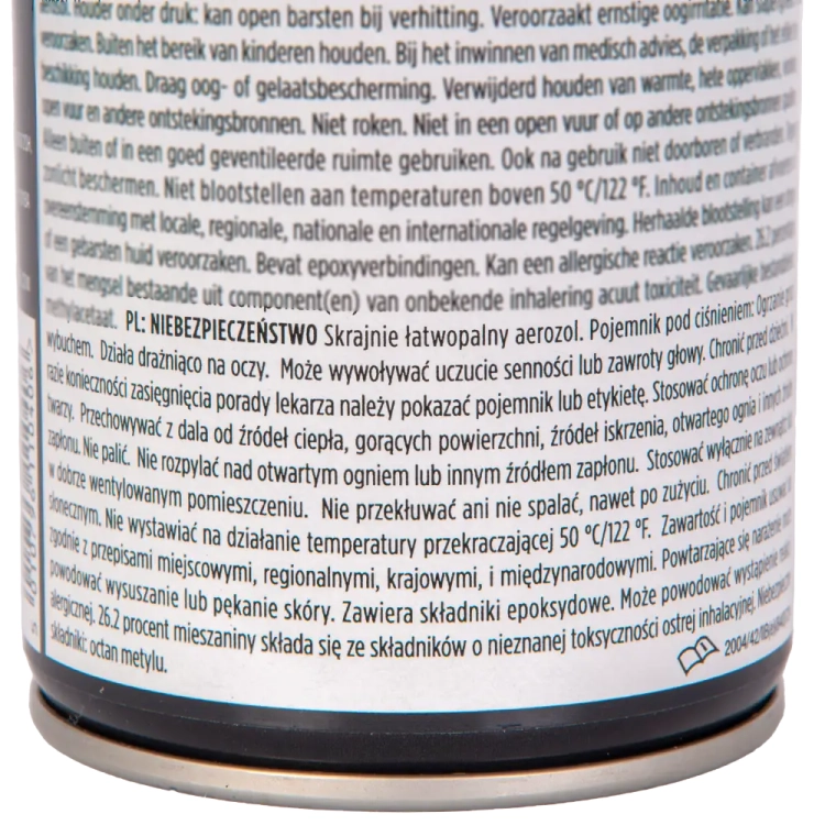 Lakier do orurowania i podwozi czarny połysk spray 366 ml odporny na temperaturę do 120°C RAPTOR Roll Bar & Chassis U-POL RRBGB/AL