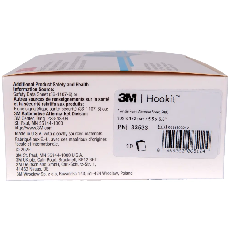 Arkusz ścierny na gąbce 3M Hookit, elastyczny P800 - 10 szt.