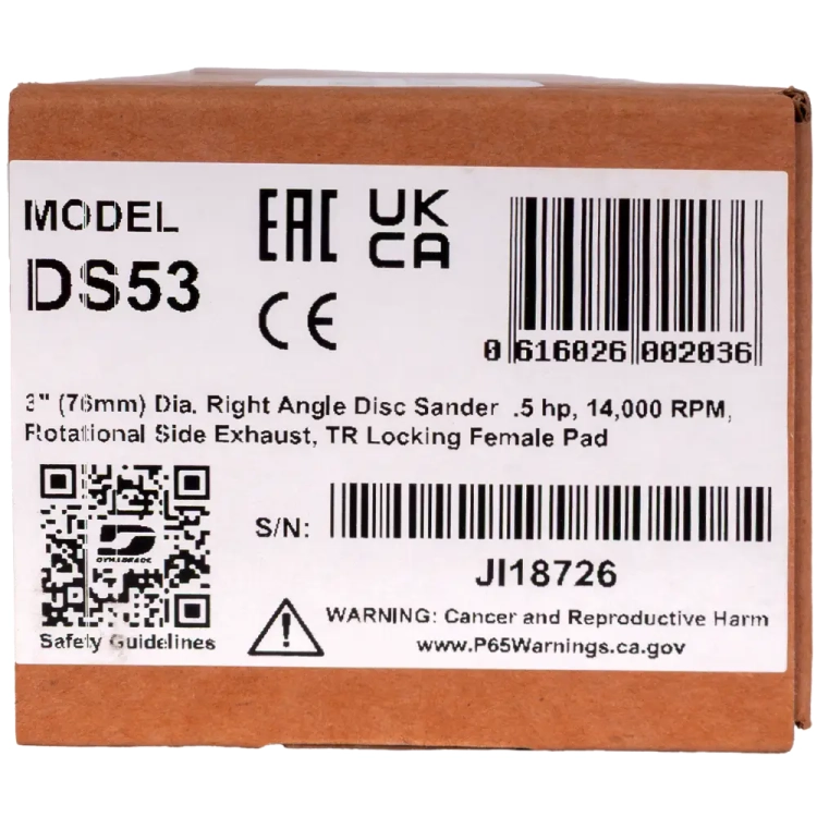 Szlifierka kątowa pneumatyczna 75 mm Dynabrade Nitro Series DS53