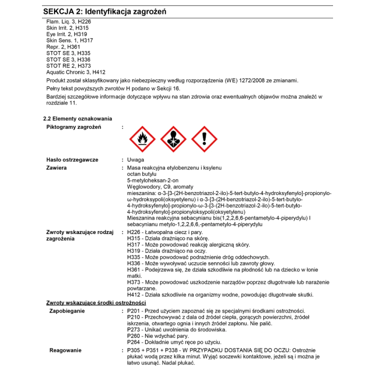Lakier Bezbarwny 2K MS/HS 1L DX46+ utwardzacz DX 20 Duxone