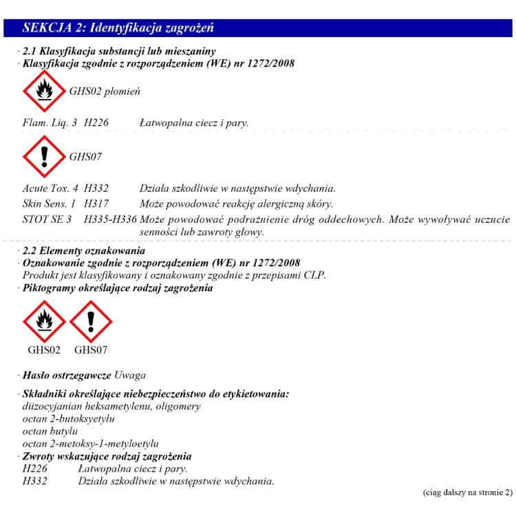 Utwardzacz 2,5L do LOW VOC HS 2,5L 226
