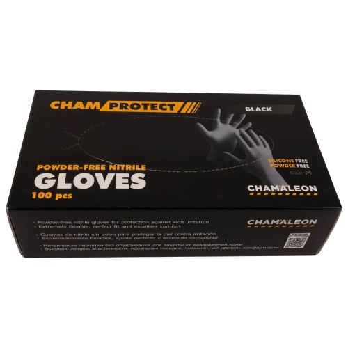 Rękawice nitrylowe czarne roz. M - 100 szt.