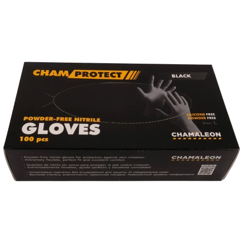 Rękawice nitrylowe czarne roz. L - 100 szt.