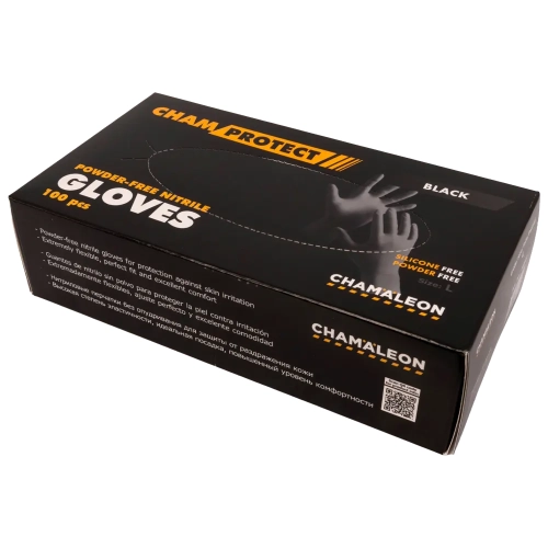 Rękawice nitrylowe czarne roz. L - 100 szt.