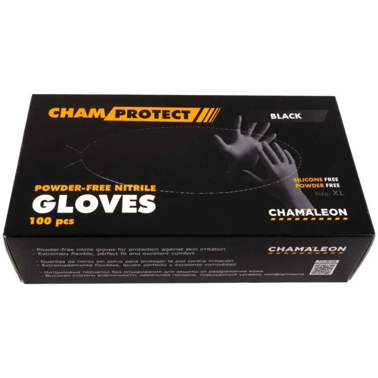 Rękawice nitrylowe czarne roz. XL - 100 szt.
