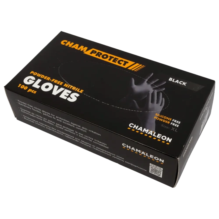 Rękawice nitrylowe czarne roz. XL - 100 szt.