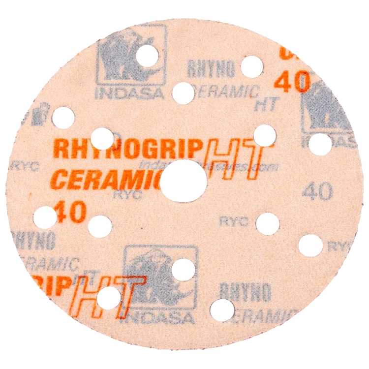 Krążki na rzep HT CERAMIC o średnicy 150mm 15H otworowe o gradacji P40