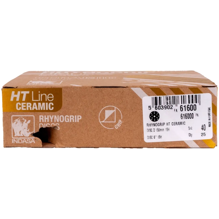 Krążki na rzep HT CERAMIC o średnicy 150mm 15H otworowe o gradacji P40