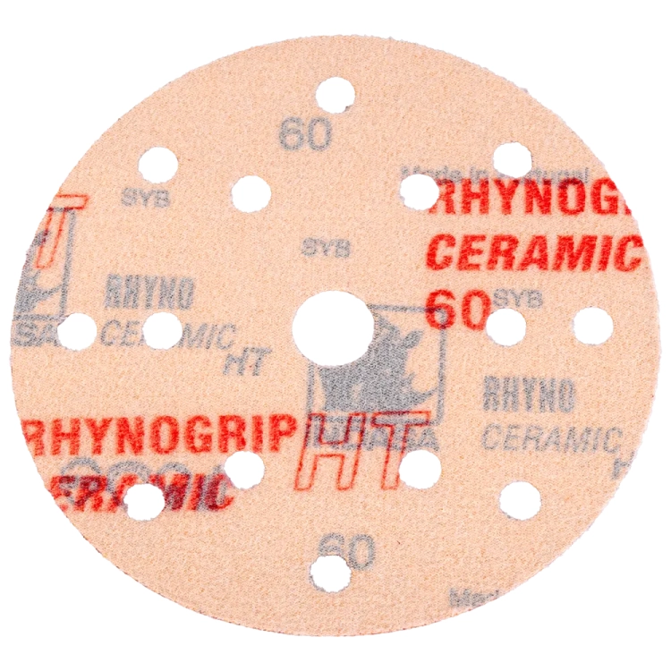 Krążki na rzep HT CERAMIC średnica 150mm 15H otworowe gradacja P60