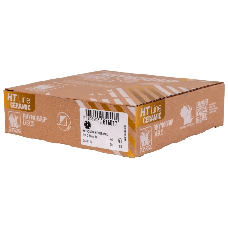 Krążki na rzep HT CERAMIC średnica 150mm 15H otworowe gradacja P60