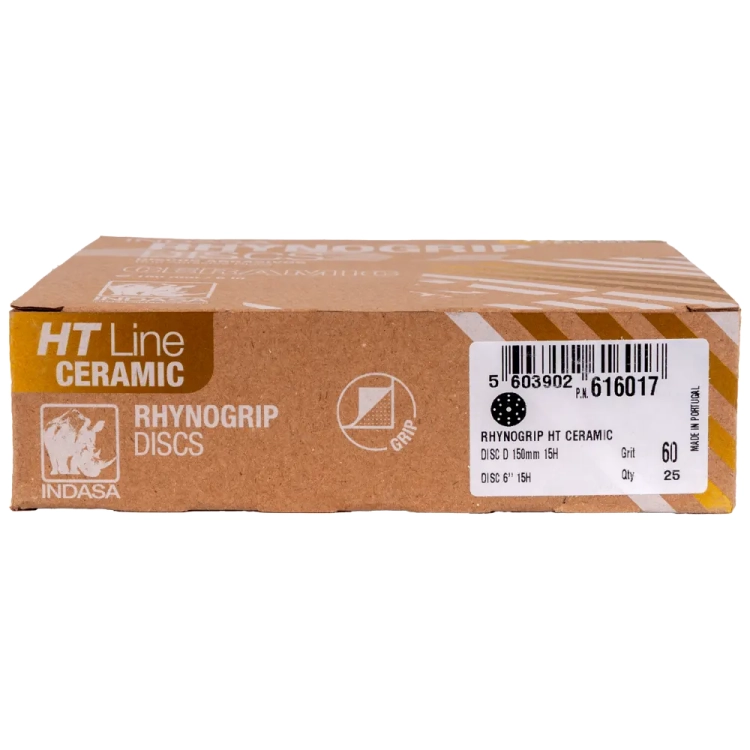 Krążki na rzep HT CERAMIC średnica 150mm 15H otworowe gradacja P60