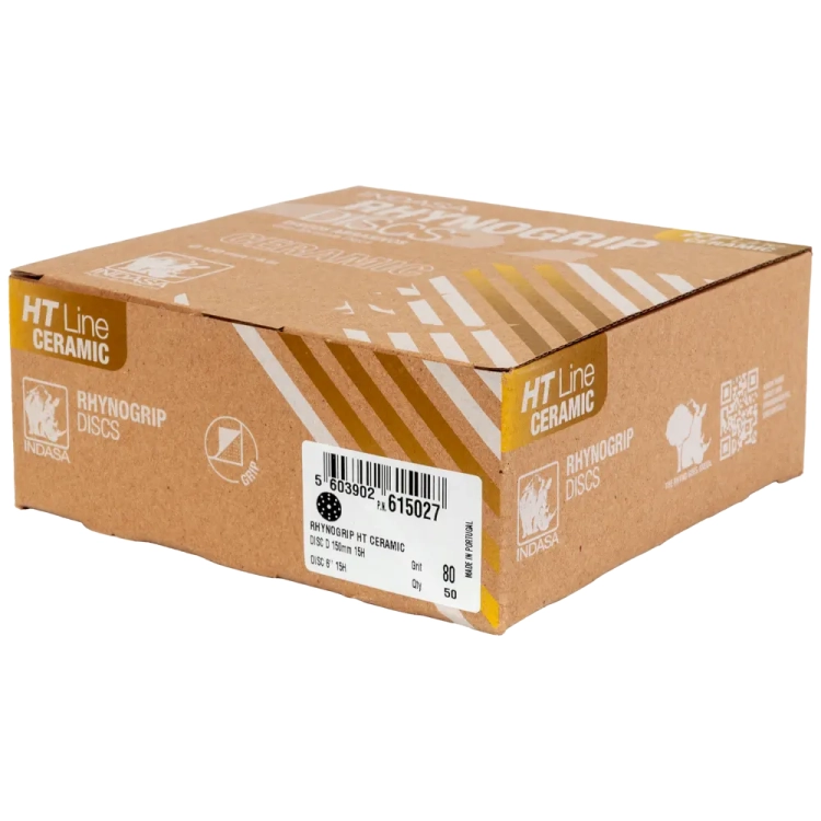 Krążki na rzep HT CERAMIC średnica 150mm 15H otworów gradacja P80