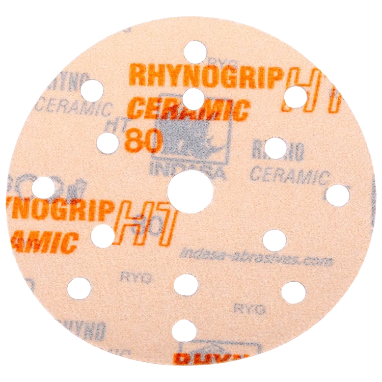 Krążki na rzep HT CERAMIC średnica 150mm 15H otworów gradacja P80