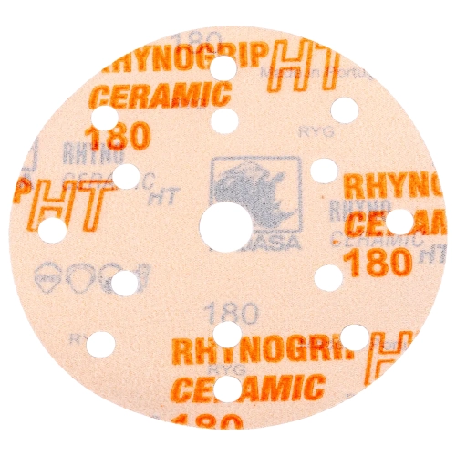 Krążki na rzep HT CERAMIC o średnicy 150mm 15H otworów o gradacji P180 - w opakowaniu 50 szt.