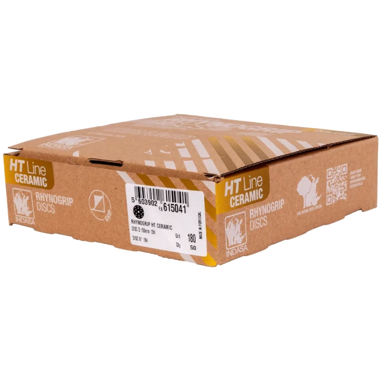 Krążki na rzep HT CERAMIC o średnicy 150mm 15H otworów o gradacji P180 - w opakowaniu 50 szt.