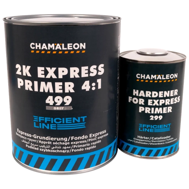 Podkład express 3,6L 499 - SZARY z utwardzaczem do podkładu express 0,9L Chamaleon 299