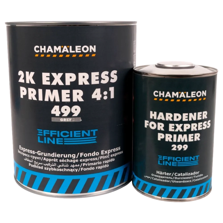 Podkład express 3,6L 499 - SZARY z utwardzaczem do podkładu express 0,9L Chamaleon 299