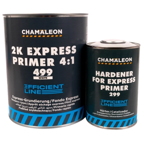 Podkład express 3,6L 499 - BIAŁY z utwardzaczem do podkładu express 0,9L Chamaleon 299