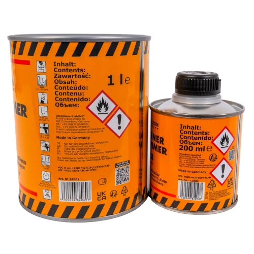 Podkład akrylowy wypełniający HS 5:1 szary 1L Chamaleon 488 z Utwardzaczem Chamaleon 288