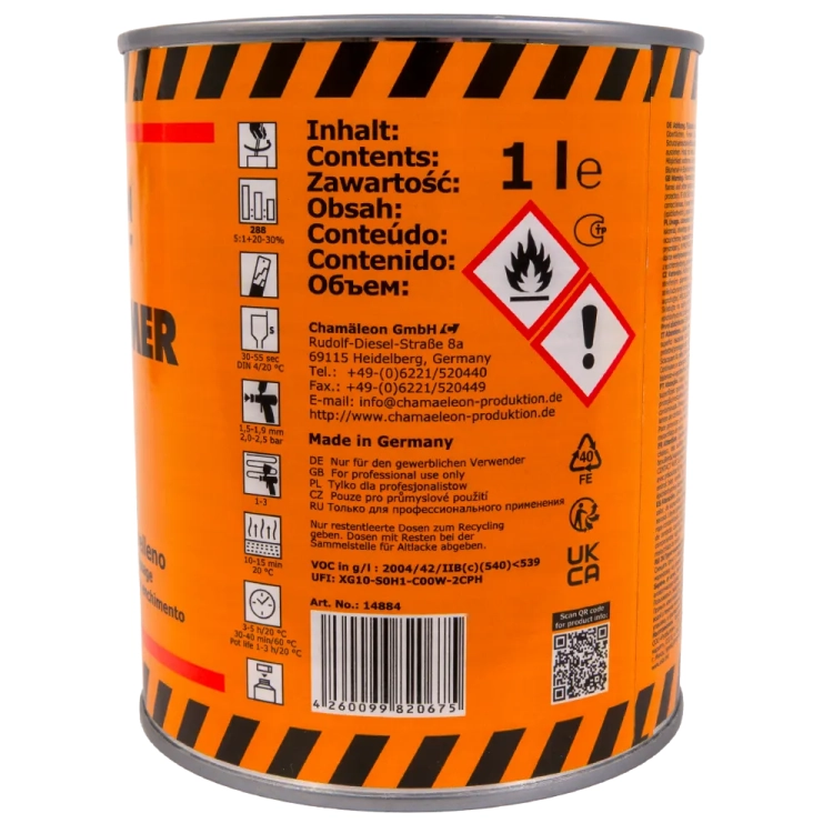 Podkład akrylowy wypełniający HS 5:1 biały 1L Chamaleon 488