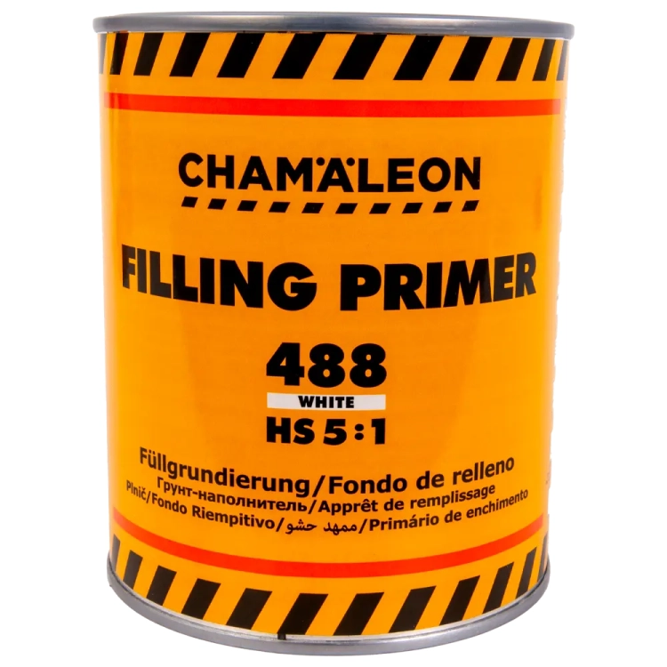 Podkład akrylowy wypełniający HS 5:1 biały 1L Chamaleon 488 z Utwardzaczem Chamaleon 288