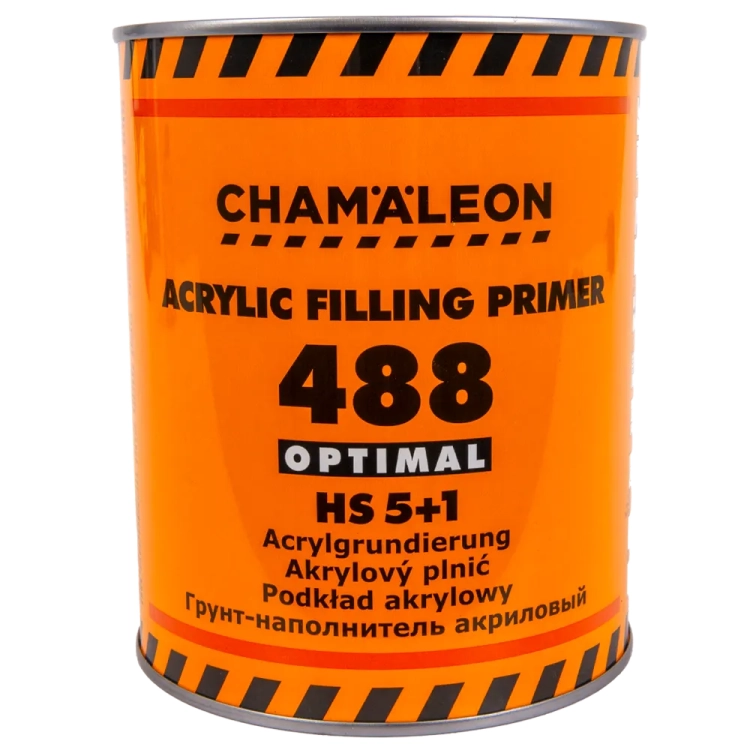 Podkład akrylowy wypełniający HS 5:1 czarny 1L Chamaleon 488 z Utwardzaczem Chamaleon 288
