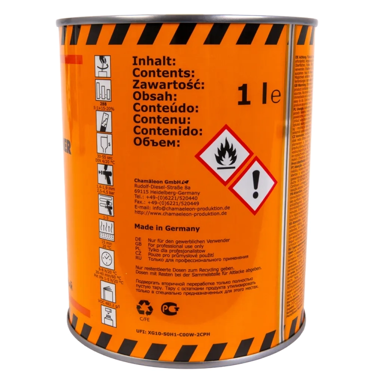 Podkład akrylowy wypełniający HS 5:1 czarny 1L Chamaleon 488