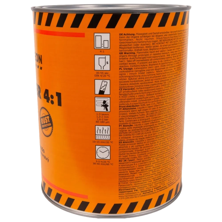 Podkład akrylowy wypełniający 4:1 czarny 3,6L Chamaleon 444