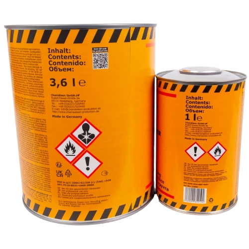 Podkład akrylowy wypełniający 4:1 biały 3,6L Chamaleon 444 z Utwardzaczem Chamaleon 288 1L