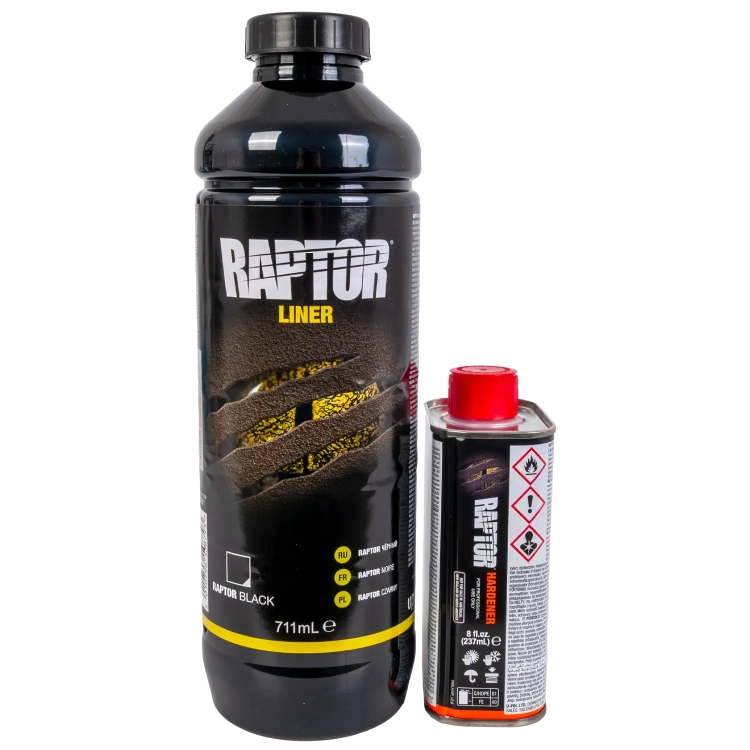 RAPTOR czarny natryskowy środek ochronny 1 L U-POL RLB/S1