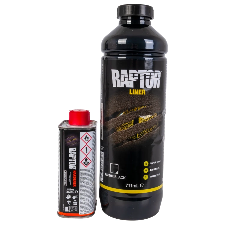 RAPTOR czarny natryskowy środek ochronny 1 L U-POL RLB/S1