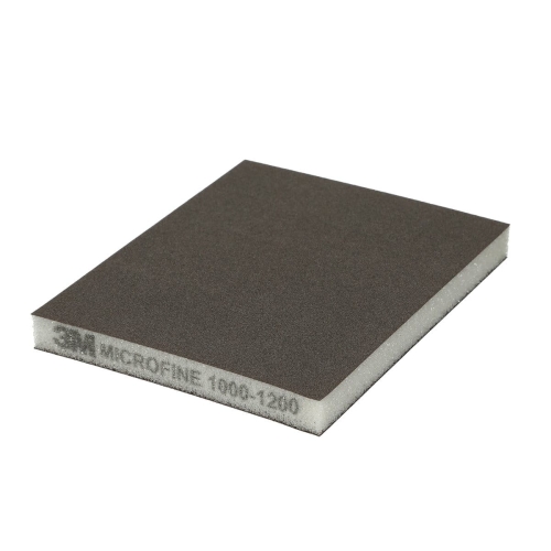 Gąbka ścierna dwustronna 124 x 98 mm, Micro Fine SZARA P1000-P1200