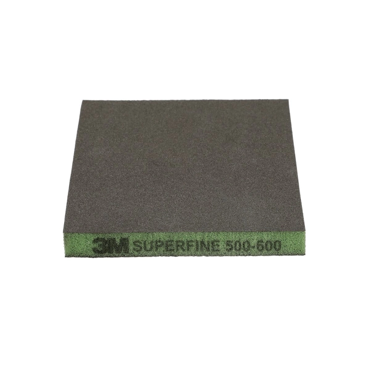 Gąbka ścierna dwustronna 124 x 98 mm Super fine ZIELONA P500-P600