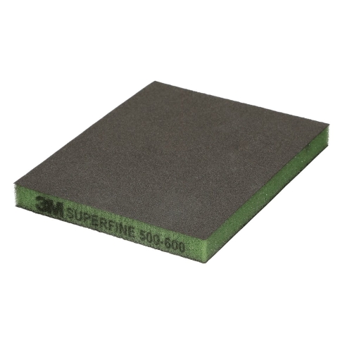 Gąbka ścierna dwustronna 124 x 98 mm Super fine ZIELONA P500-P600