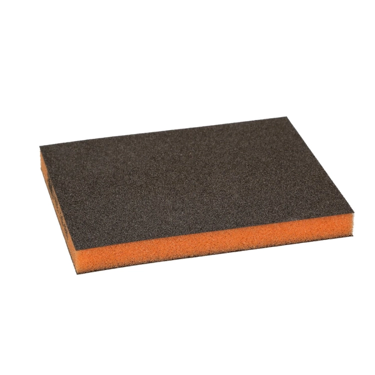 Gąbka ścierna dwustronna 124 x 98 mm, Fine POMARAŃCZOWA P320-P400