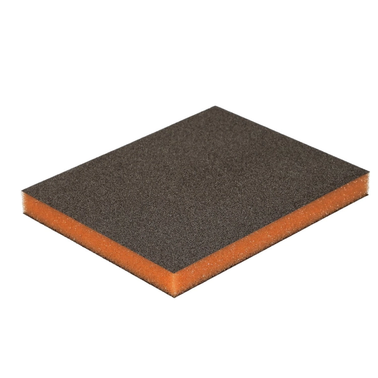 Gąbka ścierna dwustronna 124 x 98 mm, Fine POMARAŃCZOWA P320-P400