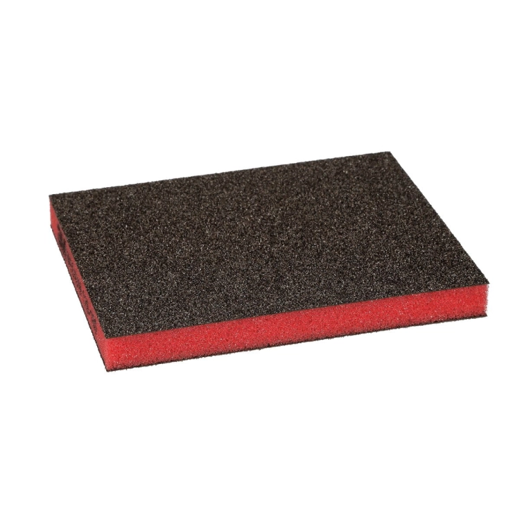 Gąbka ścierna dwustronna 124 x 98 mm Medium CZERWONA P120-P180