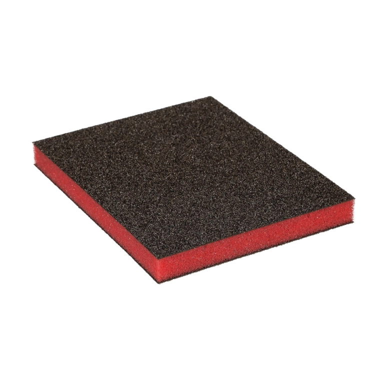 Gąbka ścierna dwustronna 124 x 98 mm Medium CZERWONA P120-P180