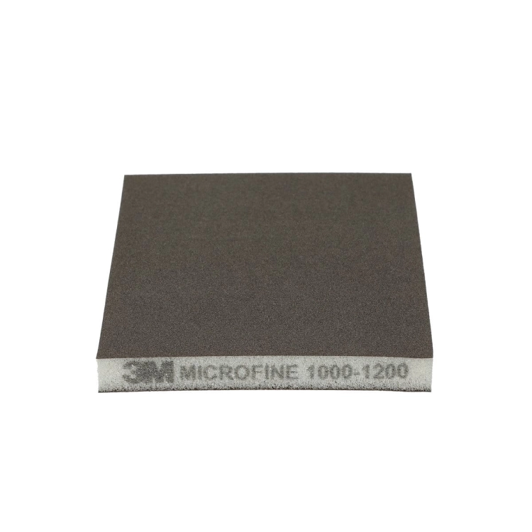 Gąbka ścierna dwustronna Micro Fine 124x98 mm P1000–P1200 szara 3M 23812