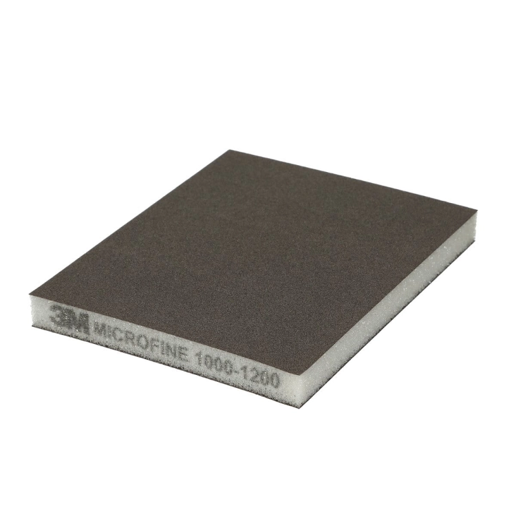 Gąbka ścierna dwustronna Micro Fine 124x98 mm P1000–P1200 szara 3M 23812