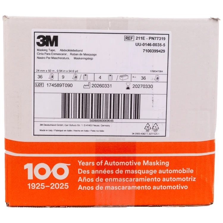Taśma maskująca 3M pomarańczowa 77319, 211E, 24 mm x 50 m